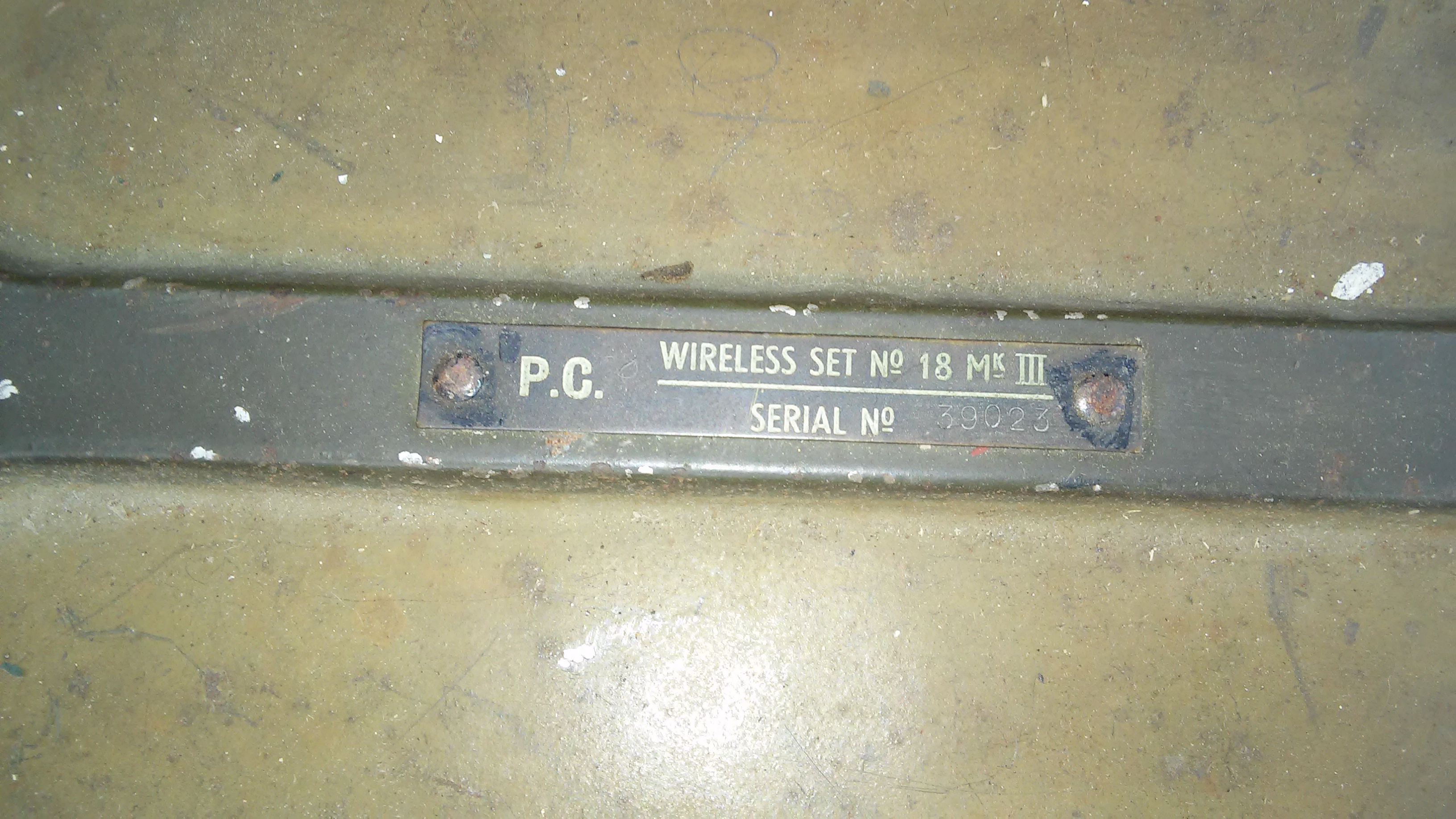 Wireless Set 18, Case Serial Number